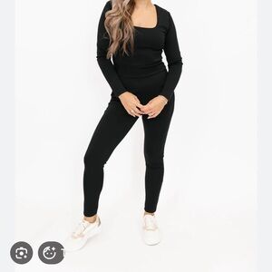 Smash + Tess Black Women's Leggings Jumpsuit